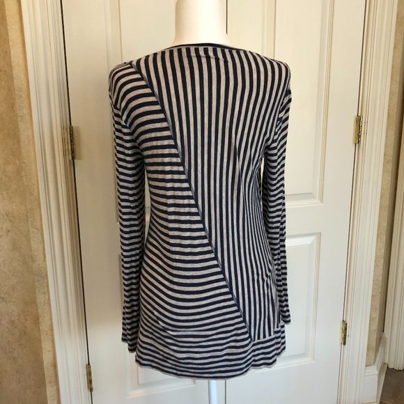 Cabi Ernest Striped Tee Long Sleeve Tunic - Picture 3 of 5